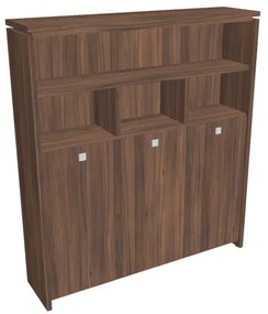 Dulap înalt pentru haine Verno 188 x 46 x 210 cm, cu rafturi, nuc