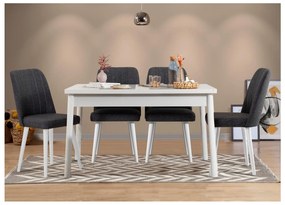 Set mobilier sufragerie Bimuvo 5 (alb + antracit) (pentru 4 persoane). 1095063
