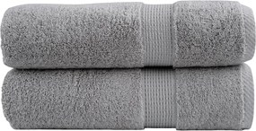 vidaXL Prosoape de mâini premium, SOLUND 2 buc gri 50x100cm 600gsm