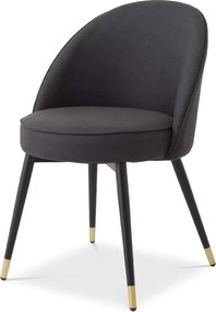 Set de 2 scaune design LUX Cooper, piele sintetica gri