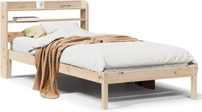 vidaXL Cadru de pat fără saltea, 75x190 cm, lemn masiv de pin