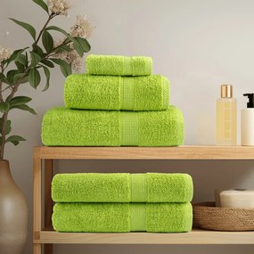 vidaXL Prosoape de baie 2 pcs Verde măr 15 x 21 cm Bumbac