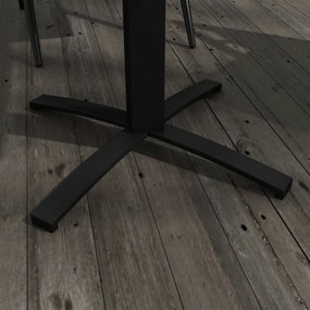 Outsunny Masa pentru terasă, pentru 4 persoane, cu aspect de lemn, cadru din aluminiu, 70 x 70 x 76 cm, Gri | Aosom Romania