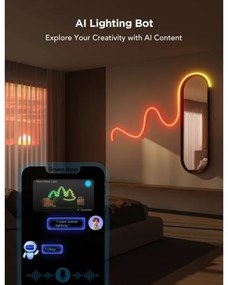 Bandă LED flexibilă Govee Neon 2 MATTER 5m RGBIC Wi-Fi IP67