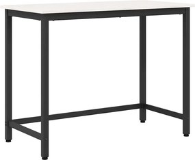 vidaXL masă Alb 100 x 50 x 77 cm Lemn ingineresc și oțel