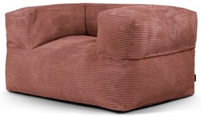 Fotoliu bean bag cărămiziu cu tapițerie din catifea reiată MooG – SLOWDOWN