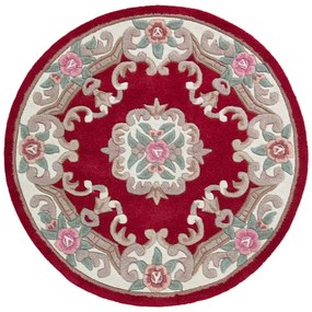 Covor din lână Flair Rugs Aubusson, ⌀ 120 cm, roșu