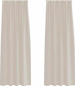 vidaXL Cortină din Voile 2 pcs Nisipiu 260 x 140 cm Poliester