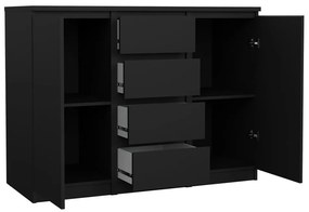 Comodă Simplicity 121 x 50 x 91 cm, negru mat