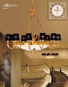 Candelabru 12 brate fabricat manual diam.112cm Olga 2690/12 Bejorama