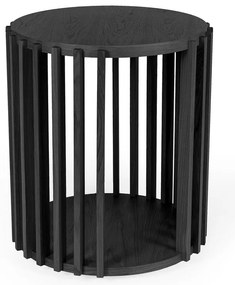 Măsuță auxiliară Woodman Drum, ø 53 cm, negru