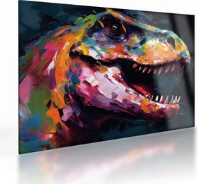 Tablou pe sticlă - Dinozaur, pictură (70x50 cm)