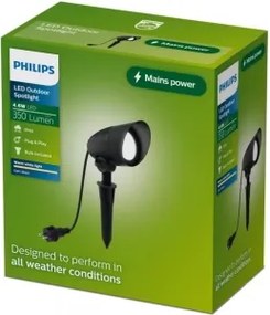 Philips - Spot LED exterior CYLR, 4,6 W, 230 V, 2700 K, IP44