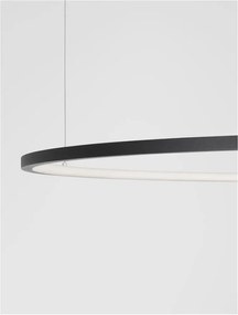 Lustra LED suspendata design modern circular TARQUIN D-100cm negru