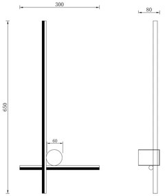 Aplică LED Zuma Line W4101-BK MILL LED/14W/230V negru