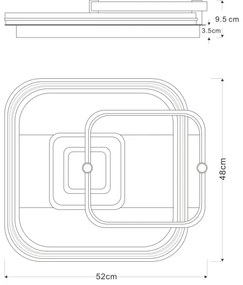 Globo 48459-48 - Plafonieră LED dimabilă ANI, 48W/230V, 2700–6000K + telecomandă