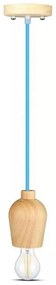 Lustră pe cablu 1xE27/60W/230V albastră