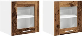 vidaXL Dulap suspendat 2 pcs Lemn vechi 40 x 31 x 40 cm Lemn compozit