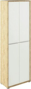Dulap RIOMA TIP 05, stejar artisan/alb, DTD laminat, cu 4 usi, 75x38x2