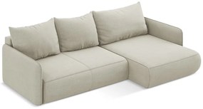 Colțar crem extensibil/cu spațiu de depozitare (cu colț pe partea dreaptă) Nanea – Makamii