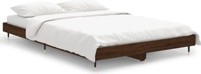 vidaXL Cadru pat fără saltea stejar maro 120x190 cm, lemn prelucrat