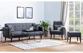 Set Canapea Extensibilă si Fotoliu Aria - S, Antracit