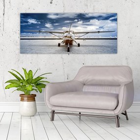 Tablou cu aeroplan cu motor (120x50 cm)