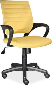 Scaun birou pentru copii Q-051, galben/negru, piele ecologica/metal, 6