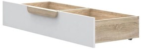 Sertar pat Eno, 124.2x46.3x22.5 cm, culoare stejar sonoma/alb, pal/MDF