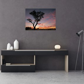 Tablou - Copac și nuanțe roșiatice (70x50 cm)