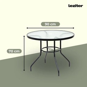 Set mobilier de grădină Tessa 4+1 negru