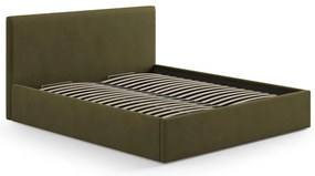 Tăblie de pat verde tapițată 210,5x100 cm Remo – Micadoni