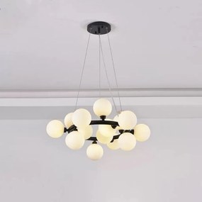 Lustra 1010-15 BK – candelabru modern cu 15 globuri, soclu G9