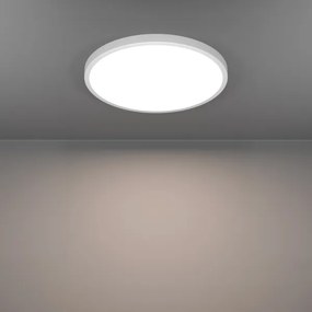 Eglo 901726 - Plafonieră LED RGBW FUEVA-Z, cu intensitate reglabilă, sticlă fumurie, LED/17,5W/230V 39,9cm IP44 albă