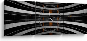 Tablou abstract - clădire (cu ceas) (90x30 cm)