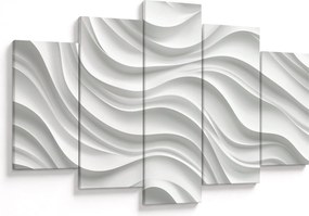 Tablou - Valuri Albe 3D (150x105 cm)