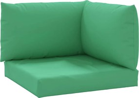 vidaXL Perne pentru canapea din paleți, 3 buc., verde, textil