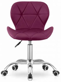 Scaun de birou AVOLA din piele ecologica, culoare vin.