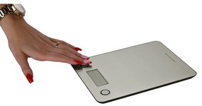 TEMPO-KONDELA FINLA, cântar digital de bucătărie, argintiu, oţel inoxidabil