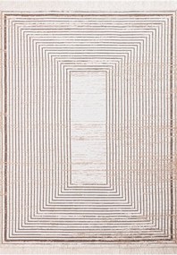Covor 9983, 80x300 cm, forma dreptunghiulara, bumbac, bej