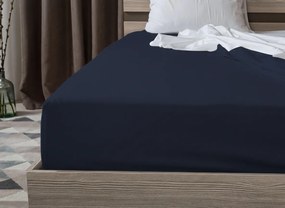 Cearsaf Jersey albastru marin 180 x 200 cm
