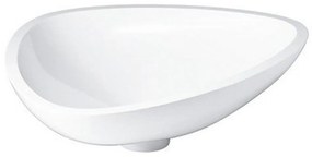 Lavoar baie pe blat alb 57 cm, asimetric, Hansgrohe Axor Massaud 570x450 mm