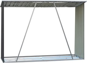 Magazie pentru lemn, antracit/alb, 217x82x154 cm, DARYL TIP 2