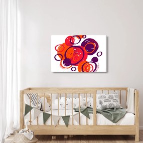Tablou - Motiv cercuri în culori calde (90x60 cm)