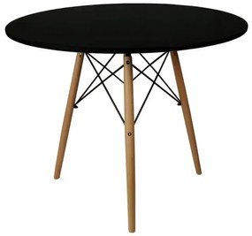 Masa de sufragerie neagra, OSLO 90x90