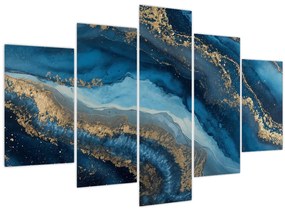 Tablou - Abstracție marmură albastră (150x105 cm)