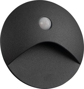 Kanlux 39137 - Lumină LED pentru trepte EXIN cu senzor, 2,5W/230V, 4000K, IP65, antracit, rotundă