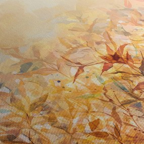Tablou - Frunze în culori de toamnă, pictură în ulei (120x50 cm)