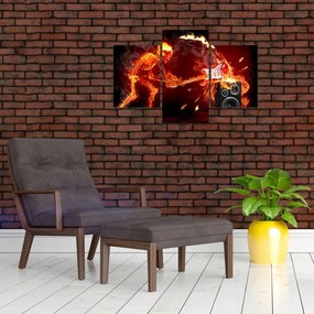 Tablou - Muzica în flăcări (90x60 cm)