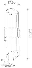 Corp LED de iluminat de exterior Quoizel QZ-CHASM-L-BKW CHASM 2xLED/9,5W/230V IP44